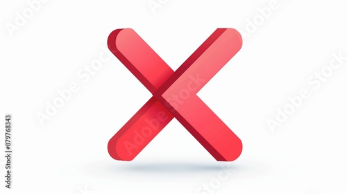 A single large red X symbol prominently displayed on a white background, clearly indicating an error, wrong answer, or disapproval in a distinct visual manner.