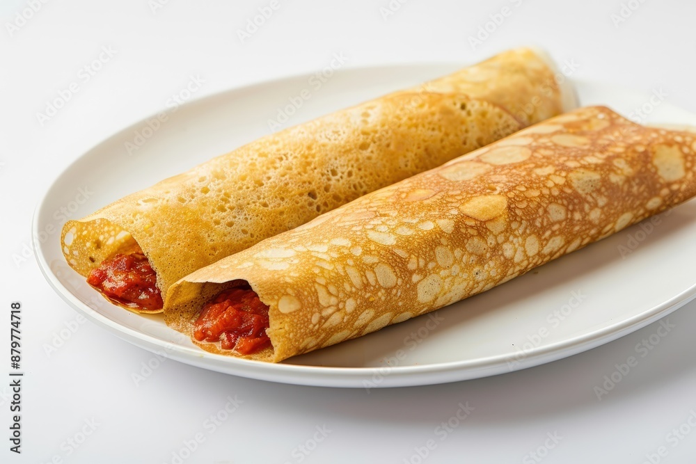 Delicious South Indian Dosa with Tangy Tomato Chutney Delicious South Indian Dosa with Tangy Tomato Chutney