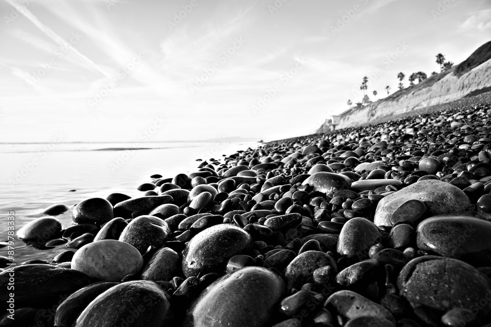 Fototapeta premium sea and rocks at Carlsbad beach