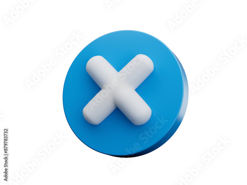 Blue Multiple Math Symbol. 3D Illustration 