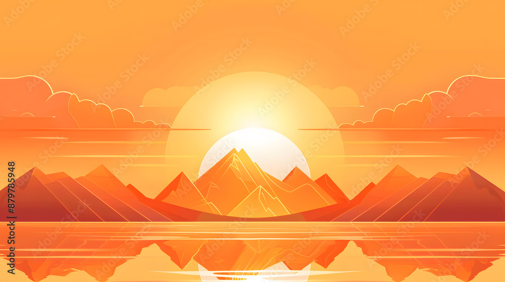 Symphony of colors as the sunrise bathes the sea on canvas. Symphony of colors as the sunrise bathes the sea on canvas.