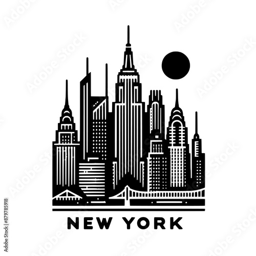 New York City vector illustration isolated