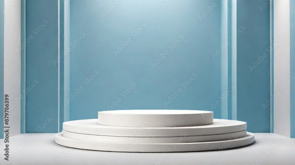 podium for presentation product with light blue background podium for presentation product with light blue background