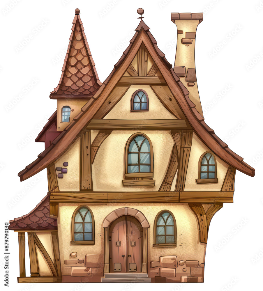 PNG Cartoon of nordic architecture building house. PNG Cartoon of nordic architecture building house.