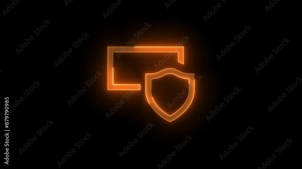 Admin stroke icon glowing neon brown color animation Admin stroke icon glowing neon brown color animation