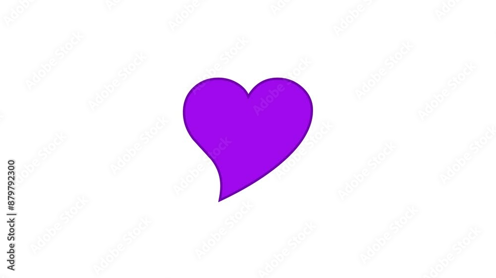 Love simple shape icon animation on white background Love simple shape icon animation on white background