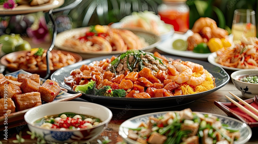 A close-up photo of Chinese food/meals A close-up photo of Chinese food/meals