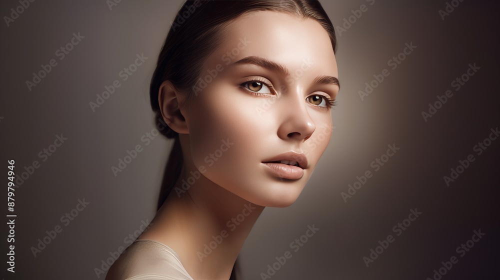 beauty portrait of a young woman with beautiful skin without makeup, natural beauty concept, close-up beauty portrait of a young woman with beautiful skin without makeup, natural beauty concept, close-up