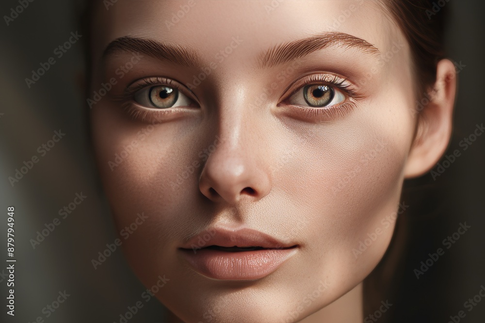 beauty portrait of a young woman with beautiful skin without makeup, natural beauty concept, close-up beauty portrait of a young woman with beautiful skin without makeup, natural beauty concept, close-up