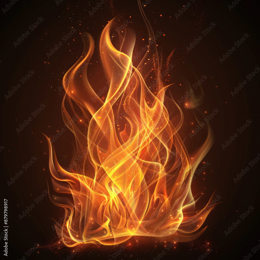 realistic flames on a black background to use in graphic design a bit more scarce flames.generative ai realistic flames on a black background to use in graphic design a bit more scarce flames.generative ai