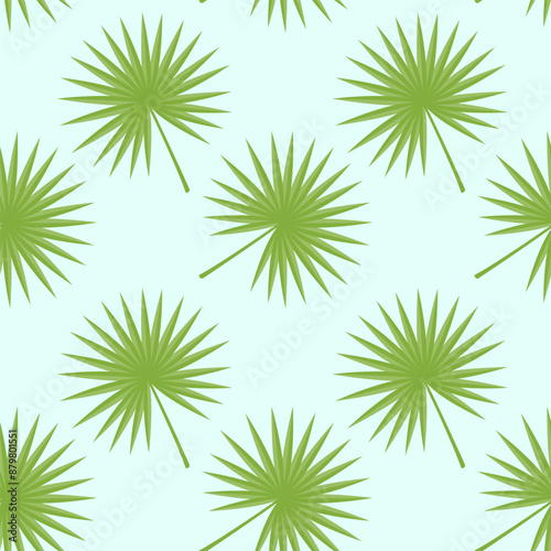 Children's seamless drawing with the image of a plant.