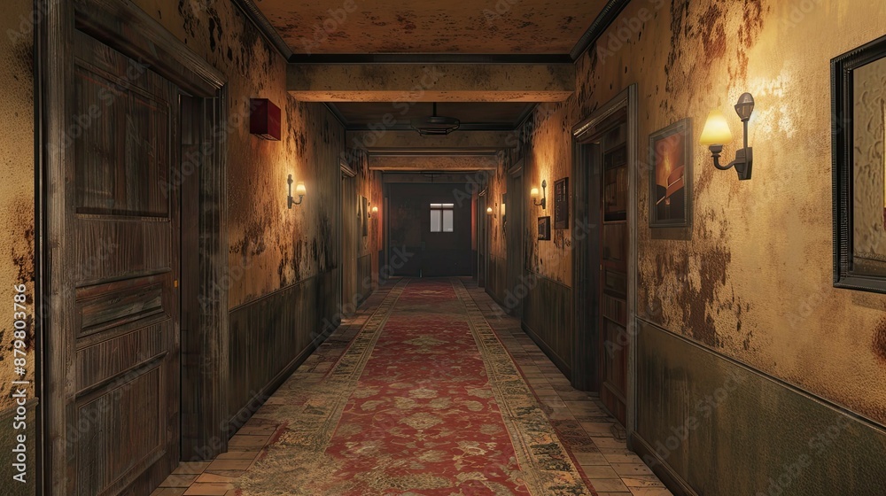 Corridor Environment. AI generated art illustration. Corridor Environment. AI generated art illustration.