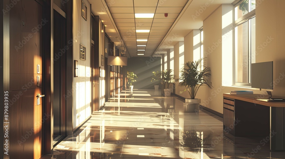 Corridor Environment. AI generated art illustration. Corridor Environment. AI generated art illustration.
