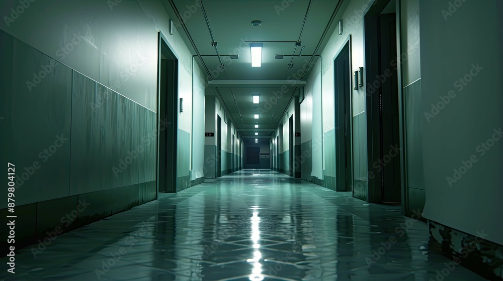 Corridor Environment. AI generated art illustration. Corridor Environment. AI generated art illustration.