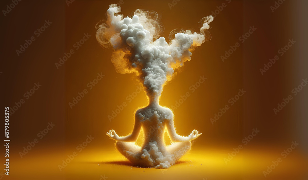 Naklejka premium smoke man