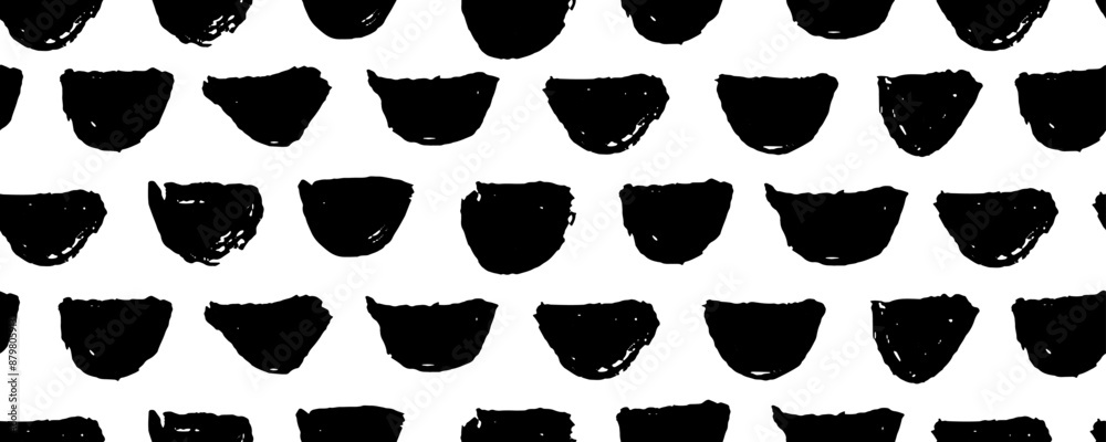 Modern vector abstract seamless geometric pattern with semicircles in retro style Modern vector abstract seamless geometric pattern with semicircles in retro style