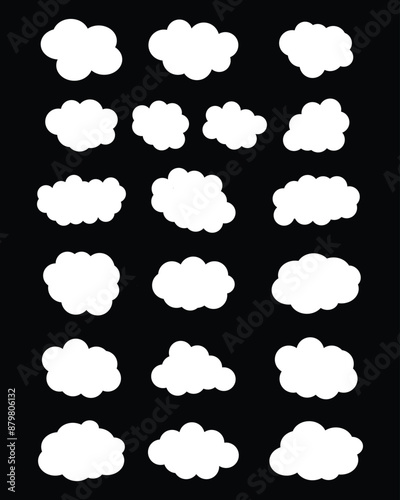 creative black cloud shape illustration design