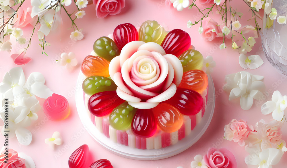 Rose jelly dessert Rose jelly dessert