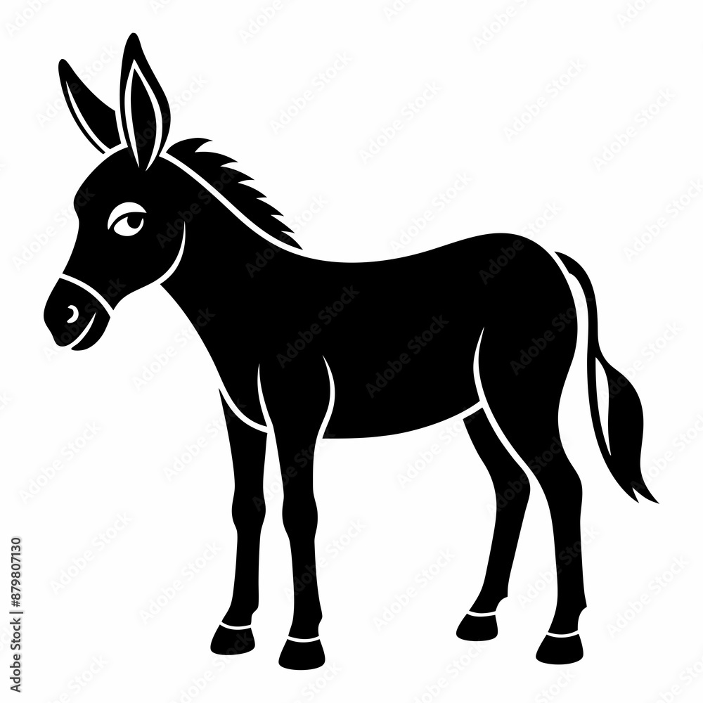 Donkey Black silhouette Donkey Black silhouette