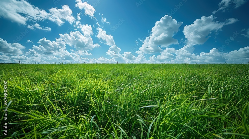 Green Grass Field Under Blue Sky Green Grass Field Under Blue Sky