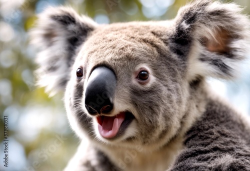 wildlife laughing animal olated white koala bear joy background humor australian generative funny smiling ai fun happy