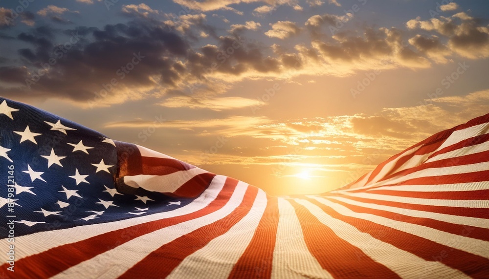 american flag background for memorial day or 4th of july Stock Photo ...
