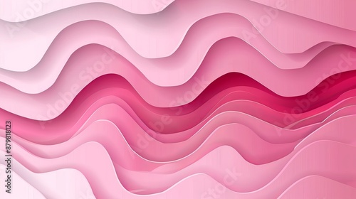 pink papercut abstract background dynamic design vector 