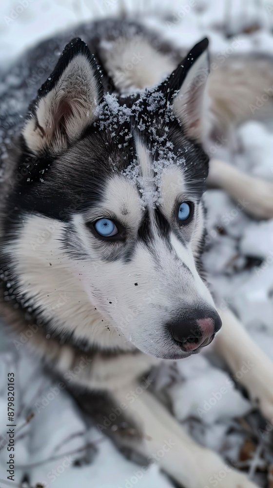 Siberian Husky with blue eye Siberian Husky with blue eye