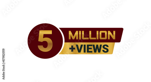 5 Million Views Celebration Clipart | Milestone Achievement Vector Graphics-05