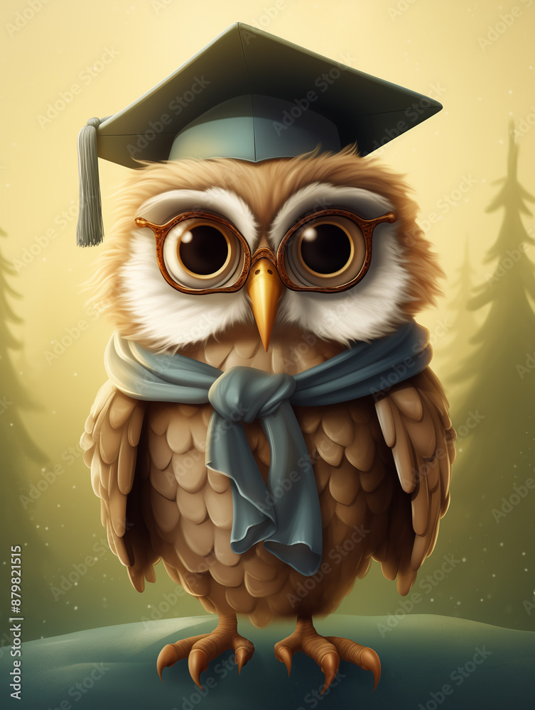 Obraz premium Wise Owl Graduate