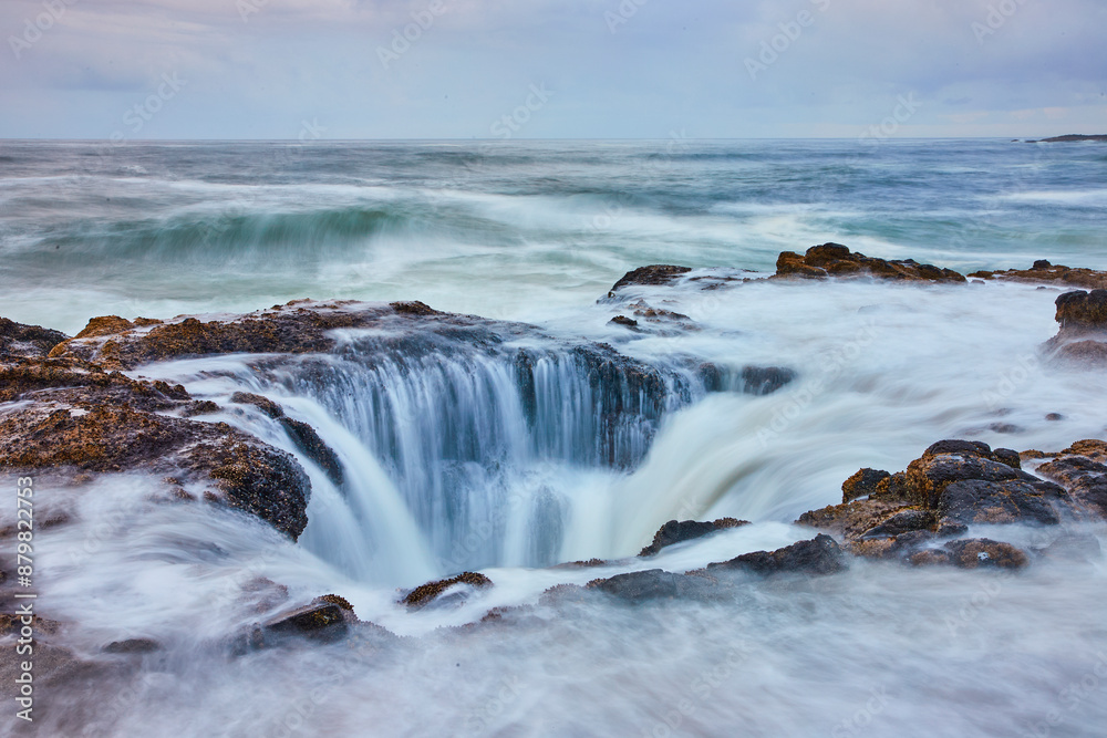 Thor's Well Ocean Sinkhole at Eye Level