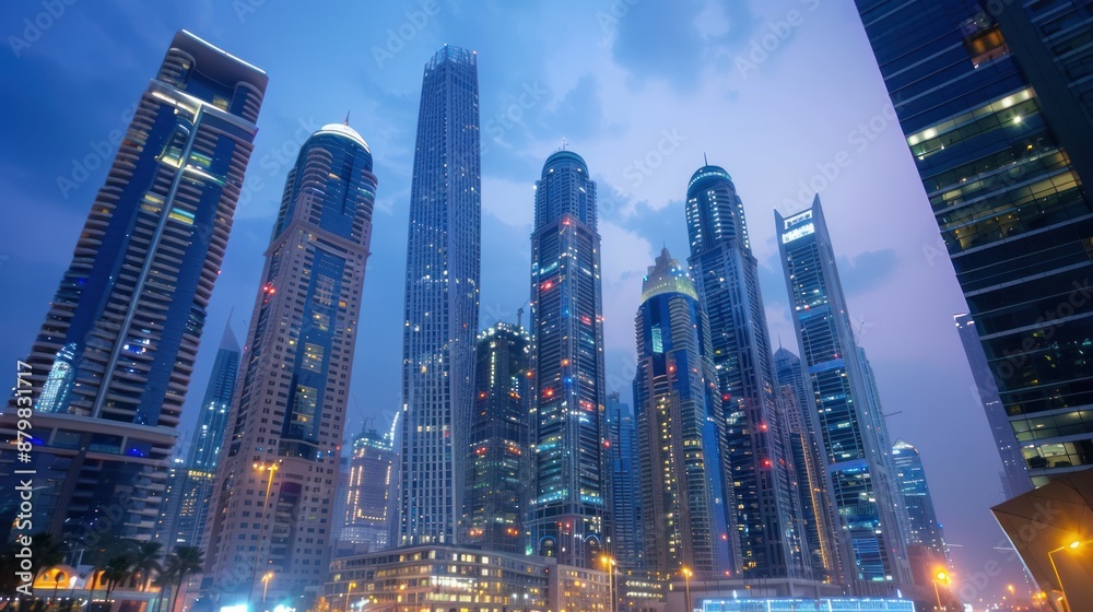 Obraz premium Dubai Skyline at Dusk