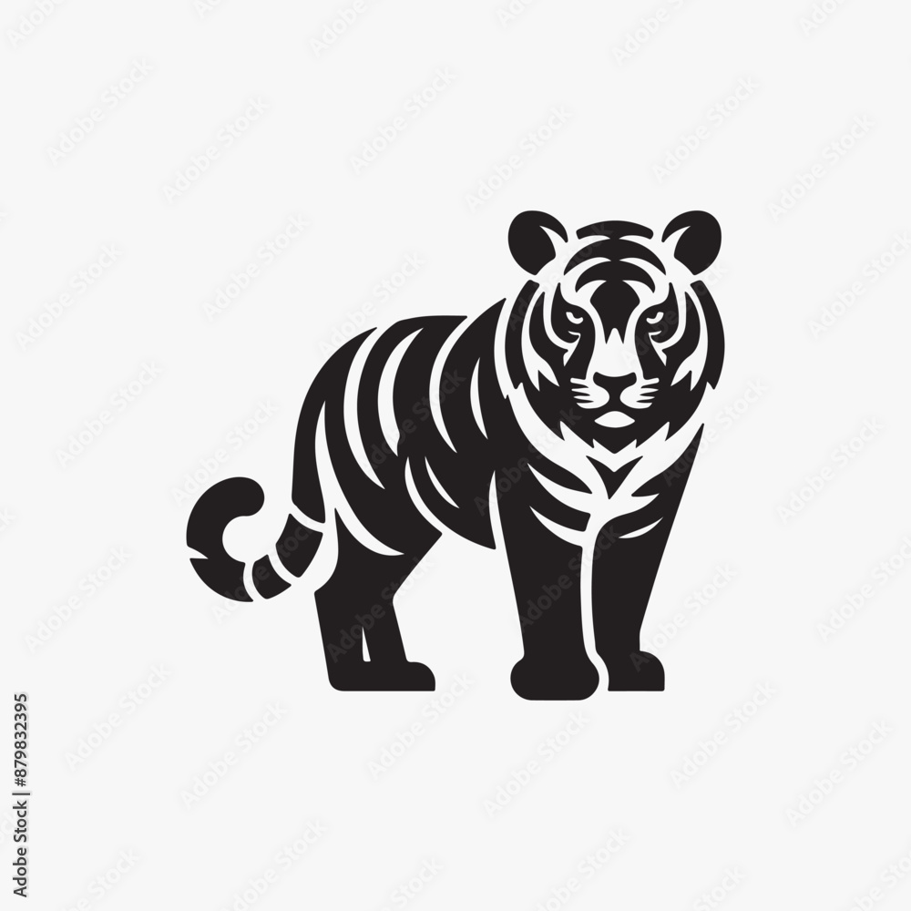 a Tiger icon silhoutte vector style illustration a Tiger icon silhoutte vector style illustration