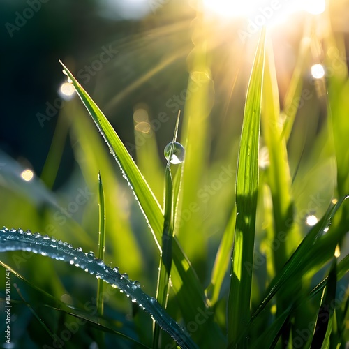 grass with dew drops