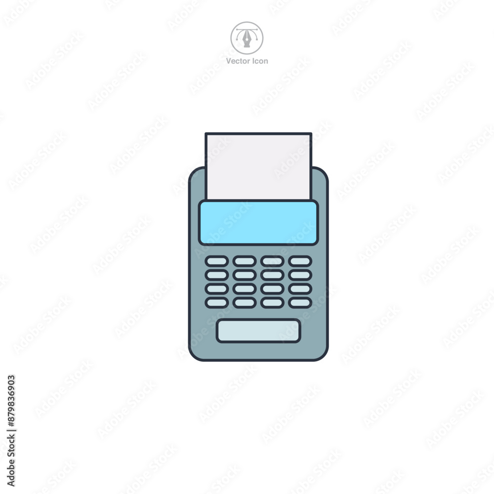 Payment Terminal Icon symbol vector illustration isolated on white background Payment Terminal Icon symbol vector illustration isolated on white background