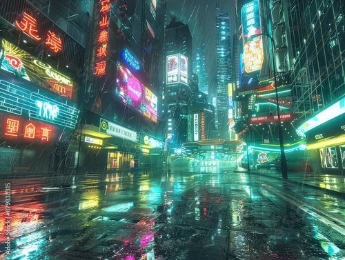 Neon City Rain