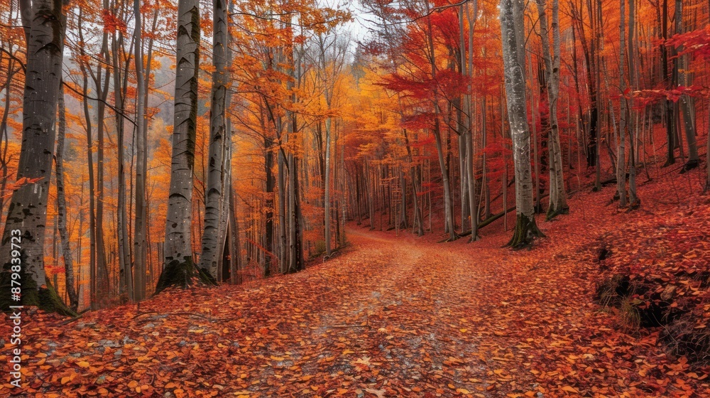 Obraz premium Autumnal Forest Path