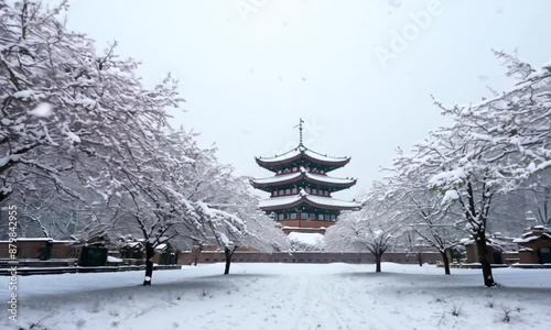 Wallpaper Mural enigmatic snowy sanctuary Torontodigital.ca