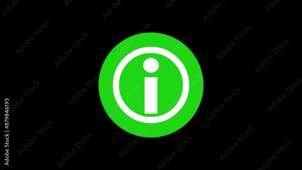 Help desk icon green color simple shape circle animation black background Help desk icon green color simple shape circle animation black background