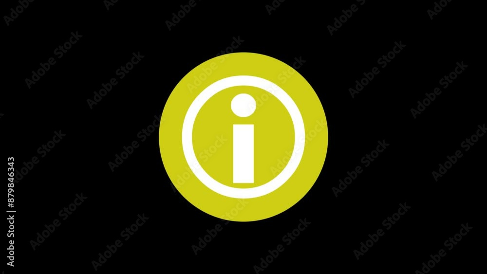 Help desk icon yellow color simple shape circle animation black background Help desk icon yellow color simple shape circle animation black background