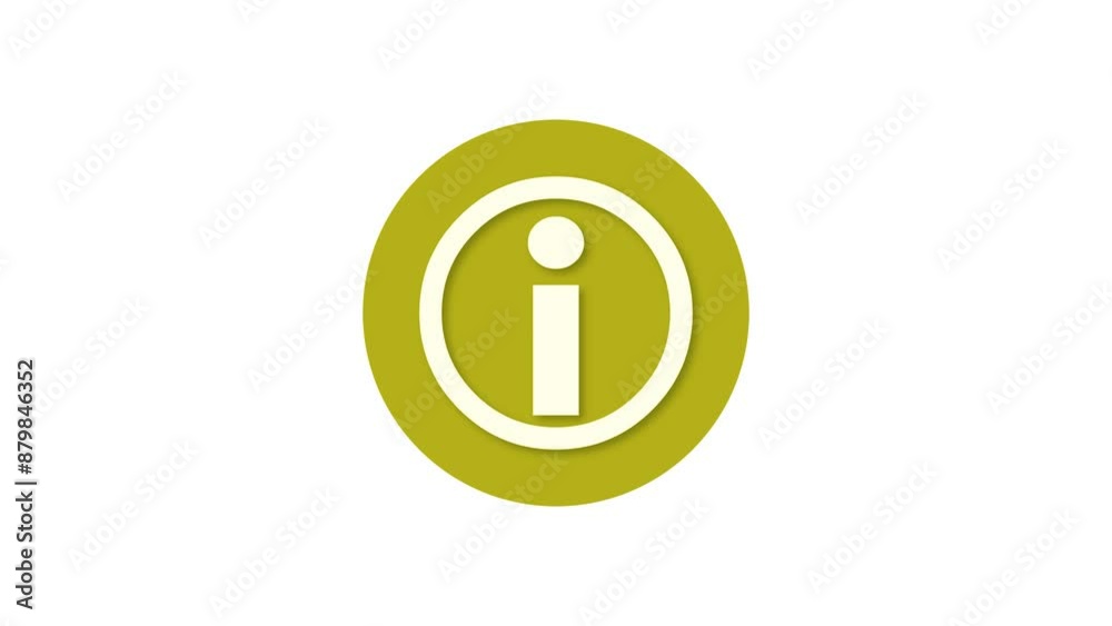 Help desk icon yellow color simple shape circle animation white background Help desk icon yellow color simple shape circle animation white background