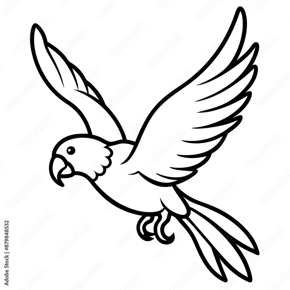 Obraz premium eclectus parrot bird flies icon vector