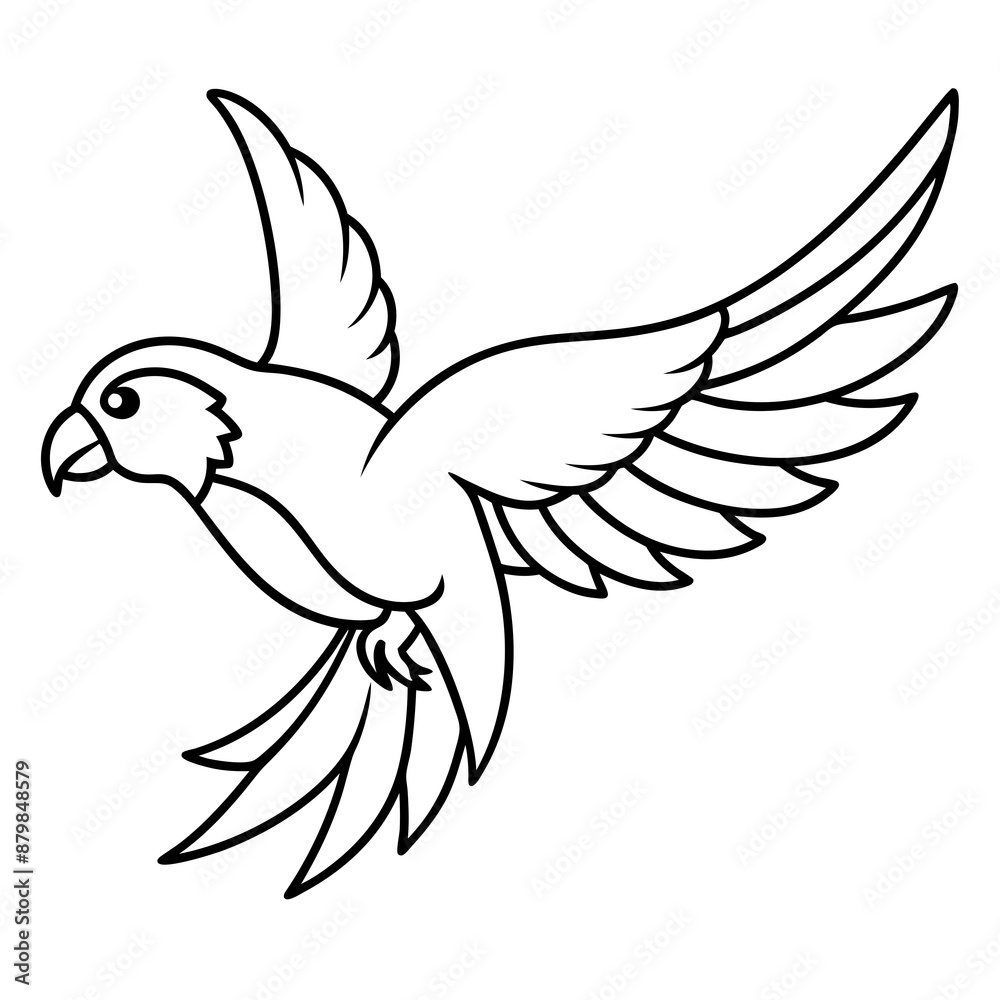 eclectus parrot bird flies icon vector eclectus parrot bird flies icon vector
