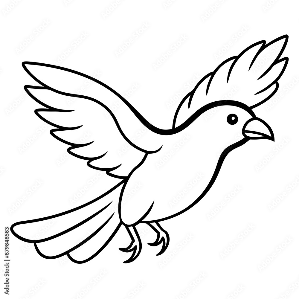 Obraz premium eclectus parrot bird flies icon vector