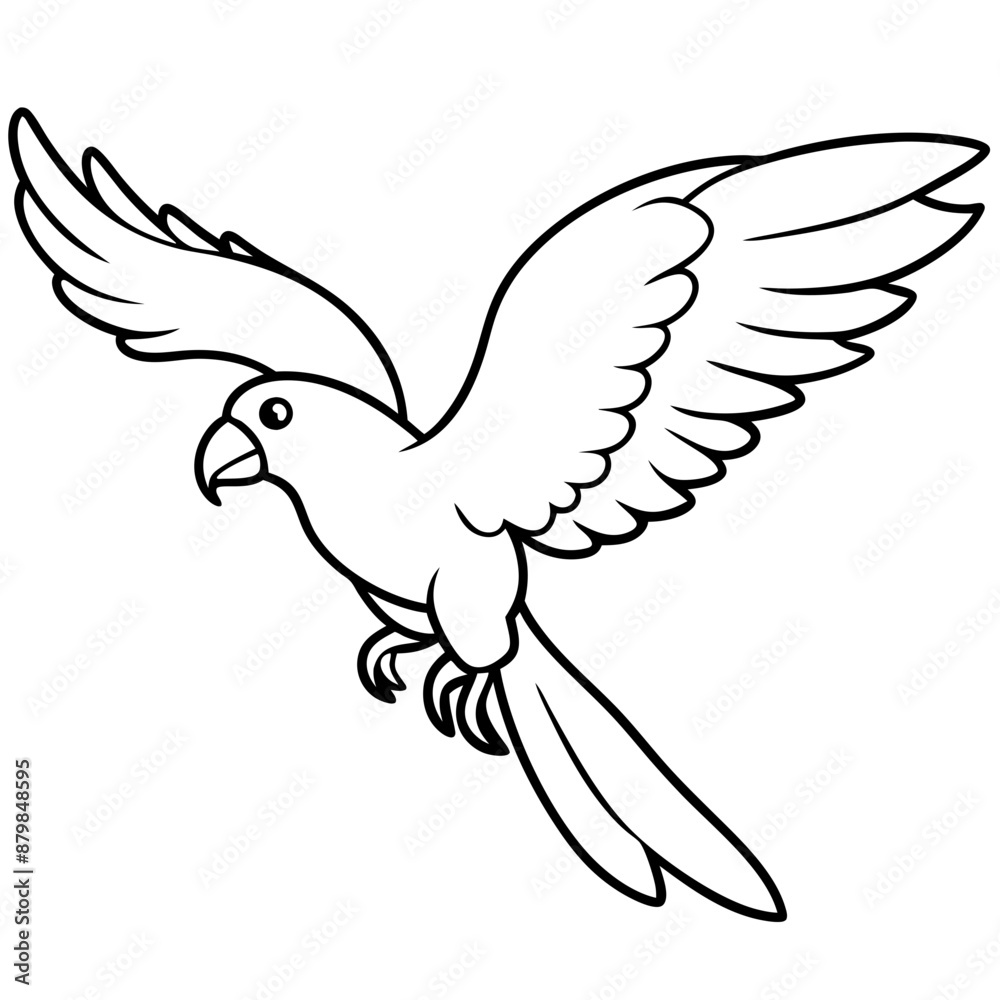 Obraz premium eclectus parrot bird flies icon vector