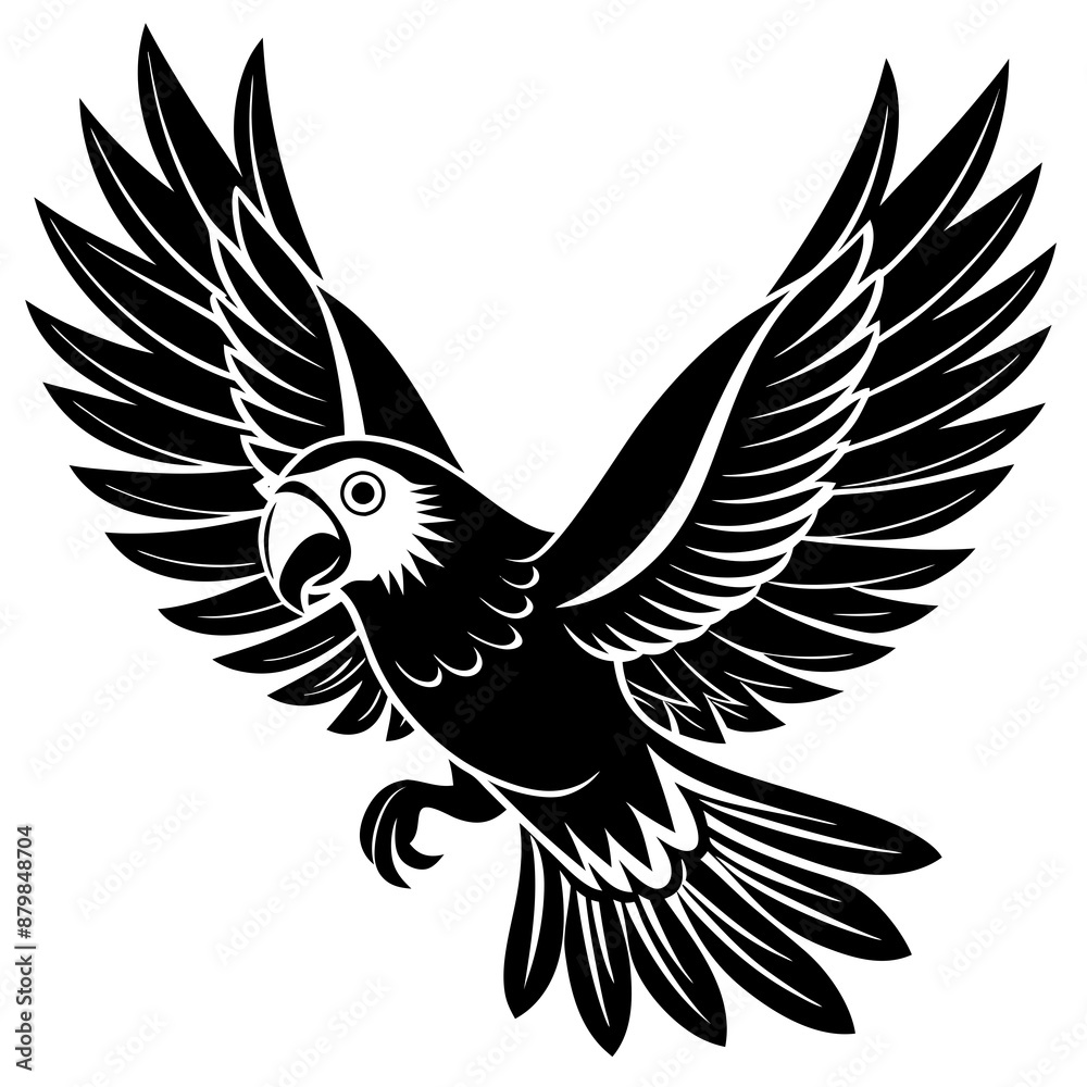 eclectus parrot bird flies icon vector eclectus parrot bird flies icon vector