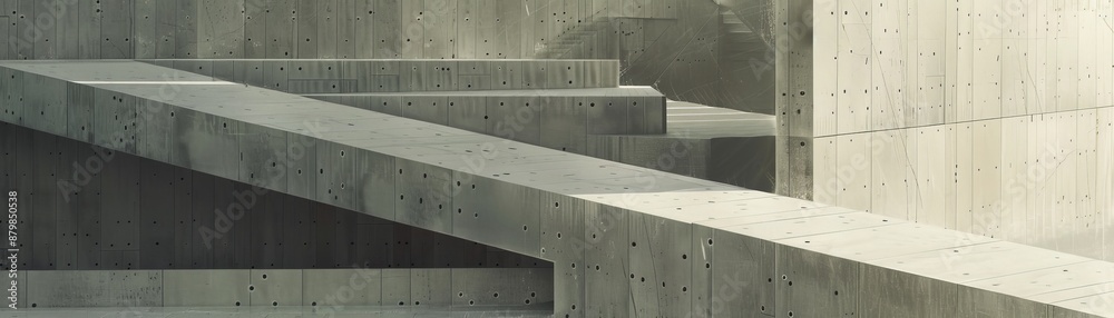Abstract concrete structure with geometric lines. Abstract concrete structure with geometric lines.