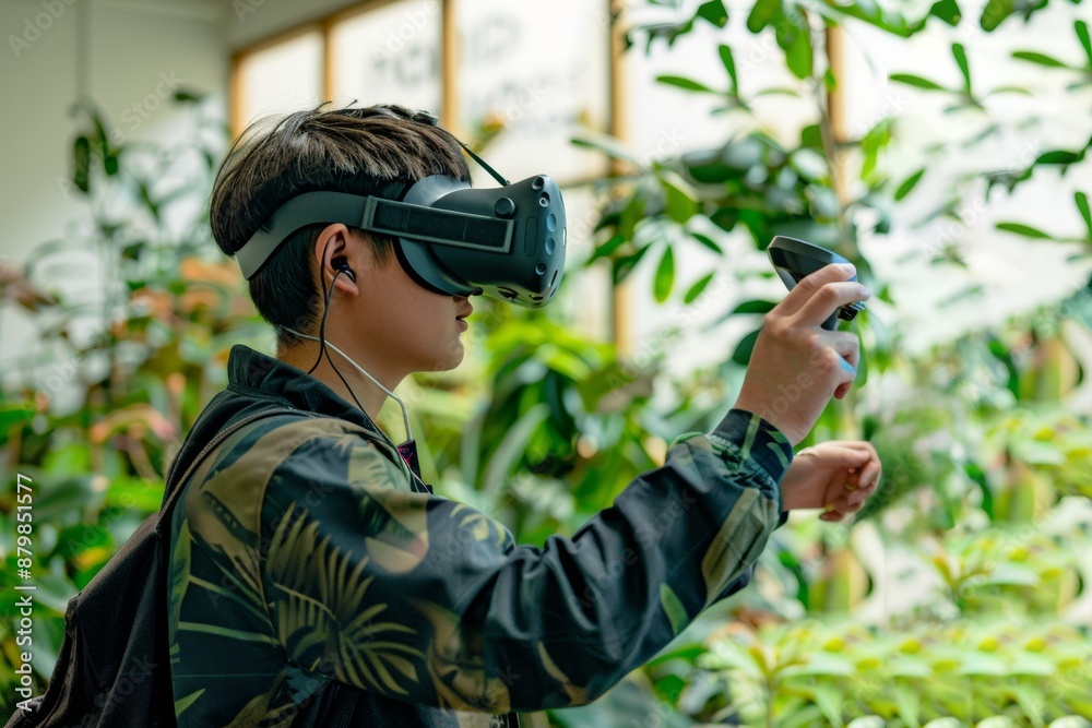 Student Exploring Virtual Ecosystems with VR Student Exploring Virtual Ecosystems with VR