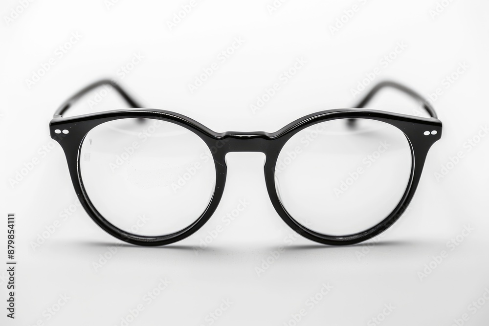 Fogged Eye Glasses. Stylish Black and White Eyeglasses Isolated on White Background Fogged Eye Glasses. Stylish Black and White Eyeglasses Isolated on White Background