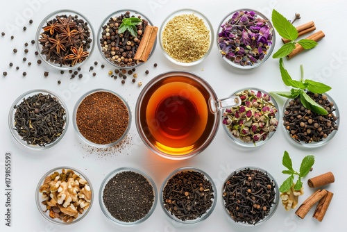 Tea with various ingredients